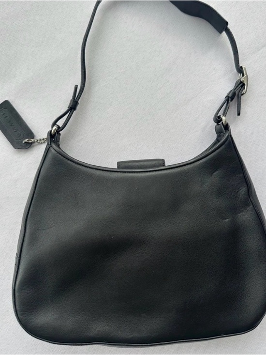 Coach Handbags - Coach British Black legacy Leather Crescent Shoulder Bag